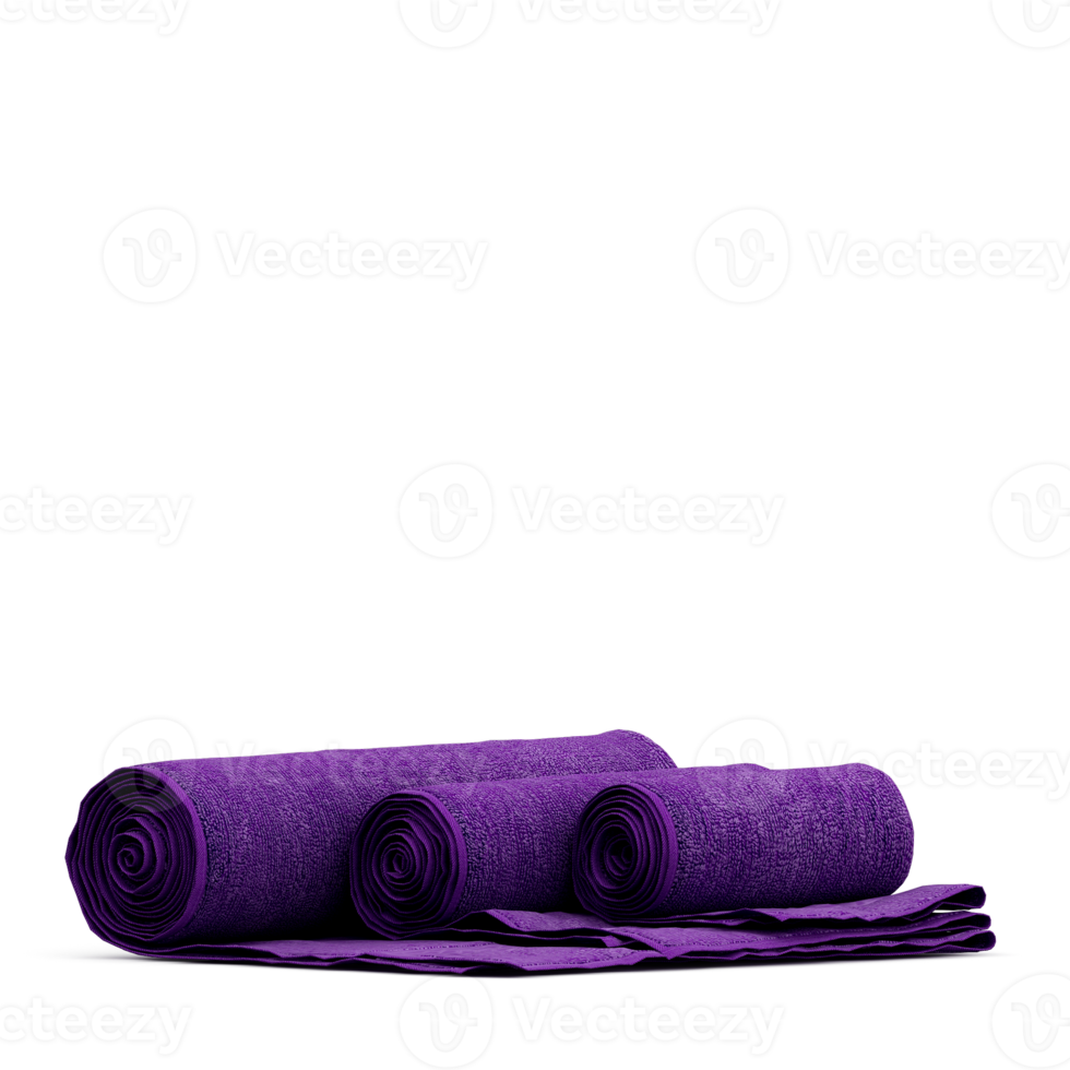 Isometric towels 3D isolated render png