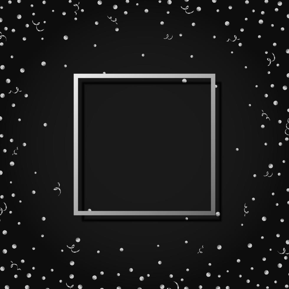 Background with glitter dots, frame. vector