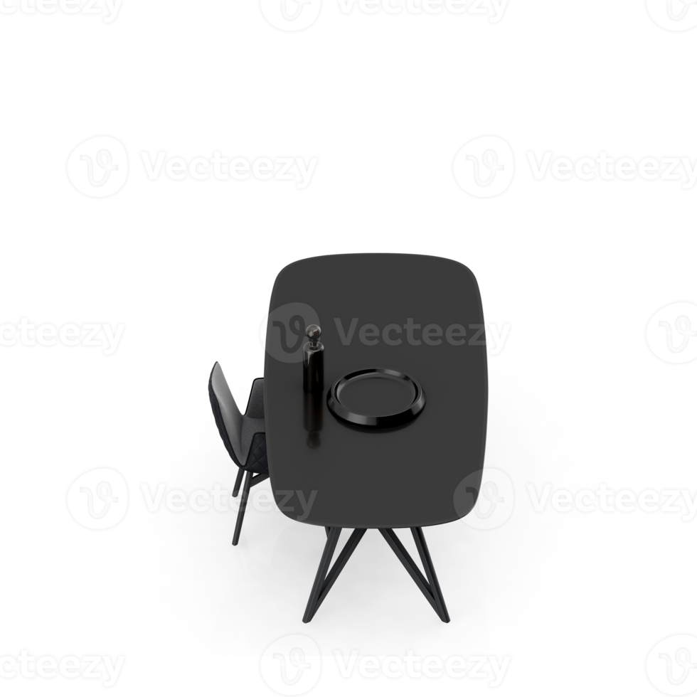 Isometric Table set Perspective 3D render png