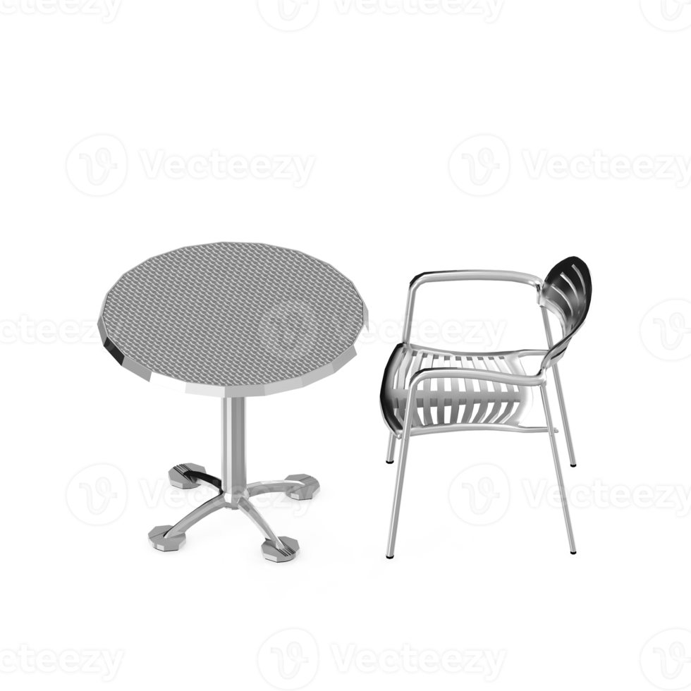 Isometric Table set Perspective 3D render png