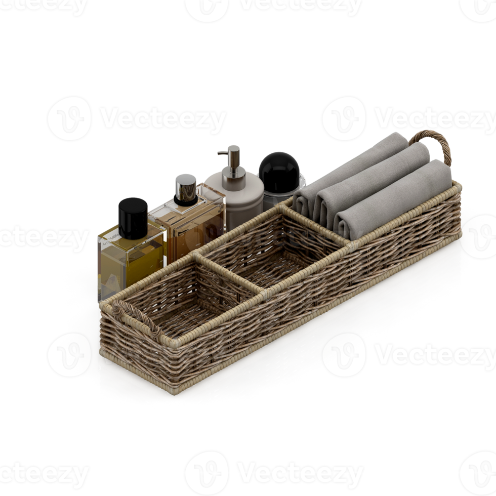 Isometric towels 3D isolated render png