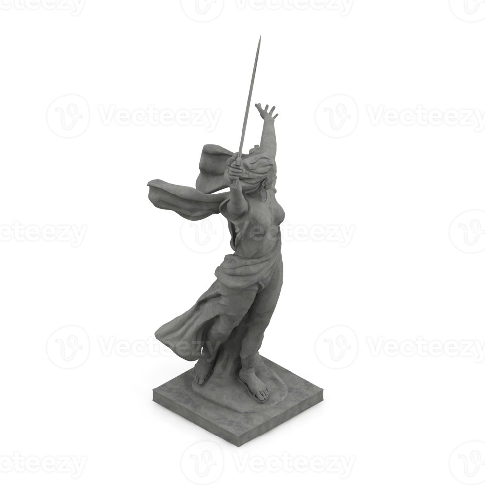 Isometric Statue 3D isolated render png