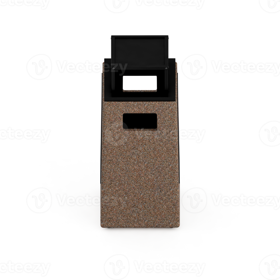 Isometric Trash Cans 3D Render png