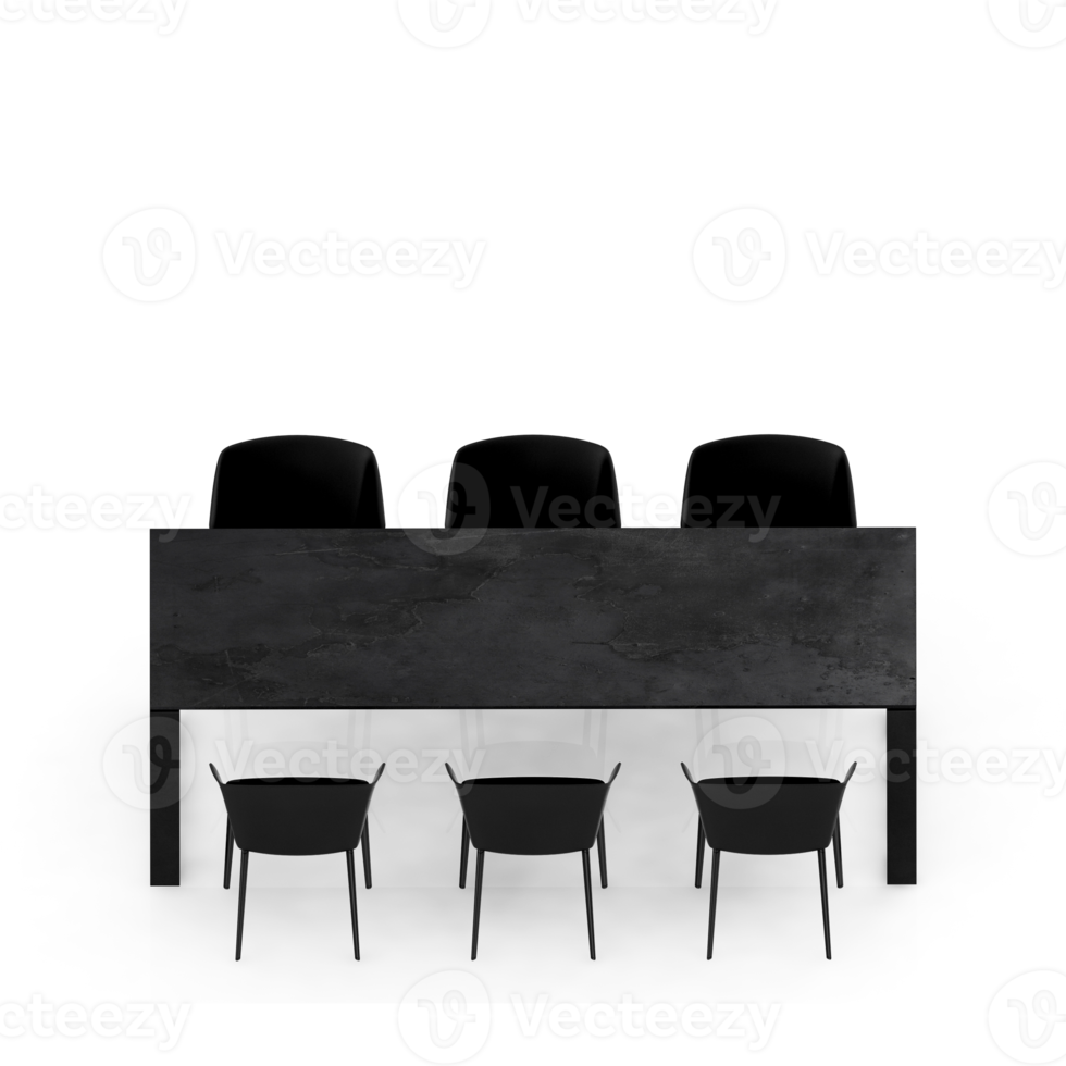 Isometric Table set Perspective 3D render png