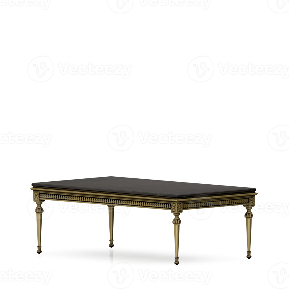 Isometric Table set front 3D render png