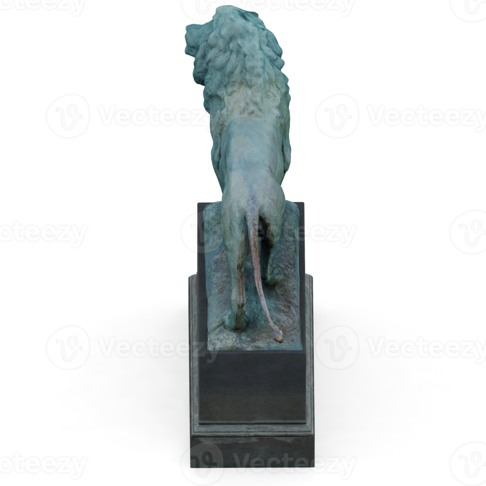 Isometric Statue 3D isolated render png