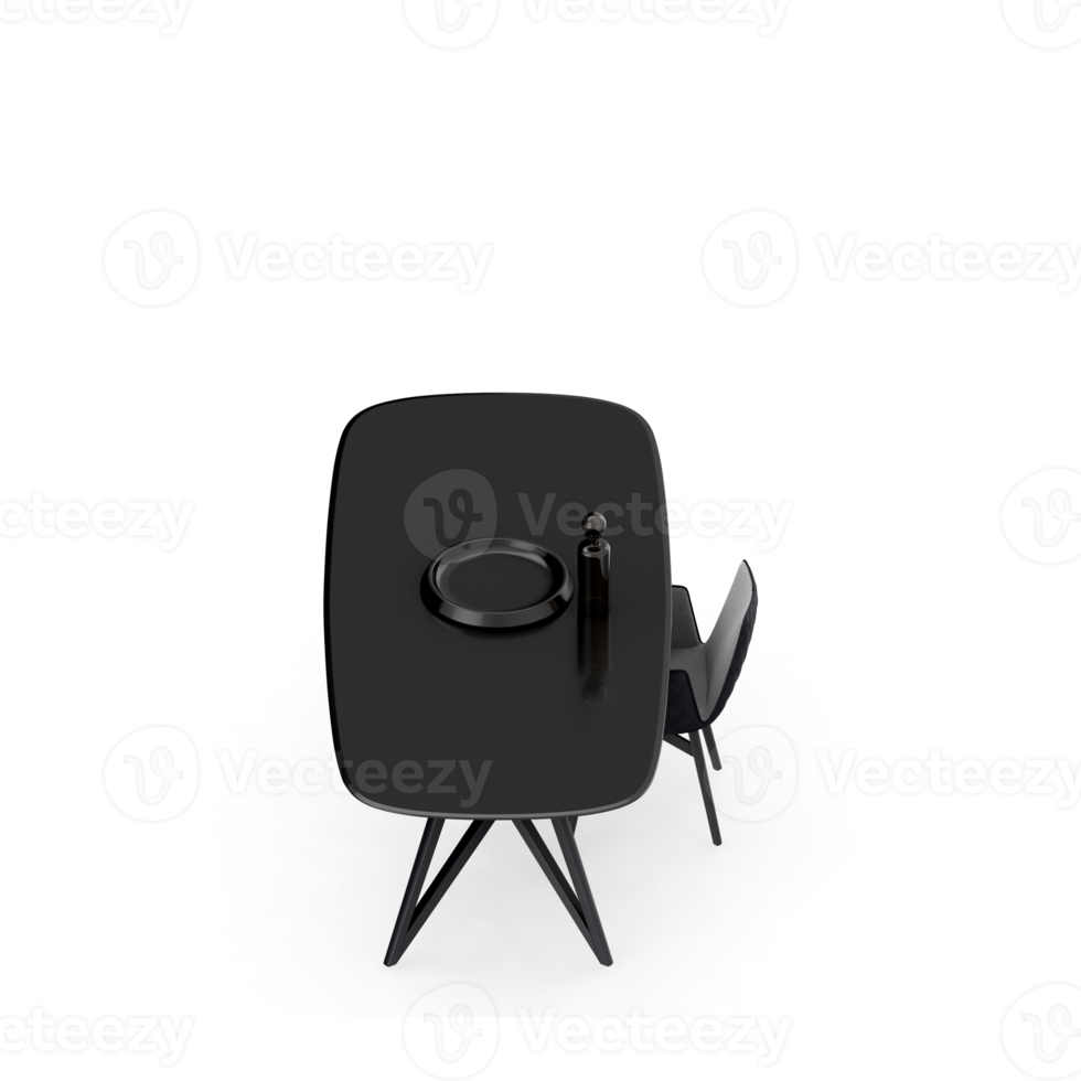 Isometric Table set Perspective 3D render png