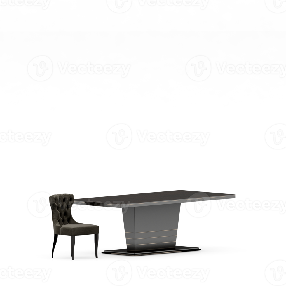 Isometric Table set front 3D render png