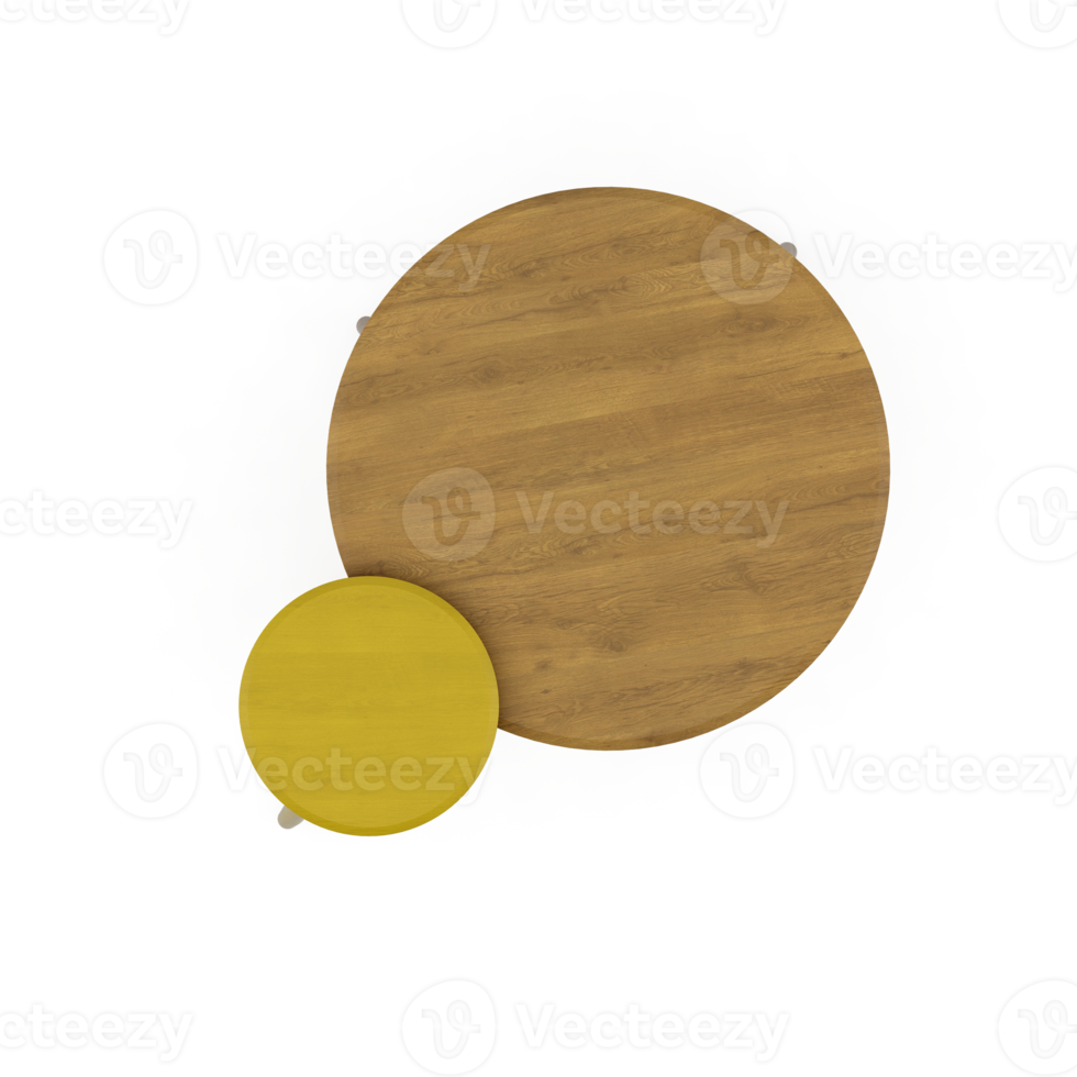 Isometric Table set Top 3D render png