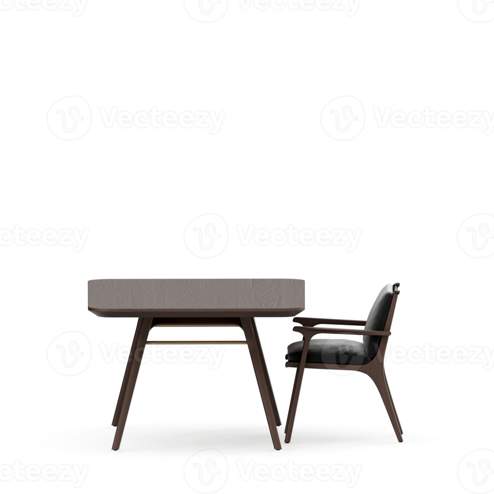 Isometric Table set front 3D render png