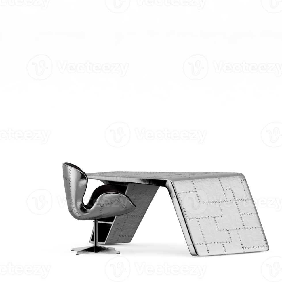 Isometric Table set front 3D render png