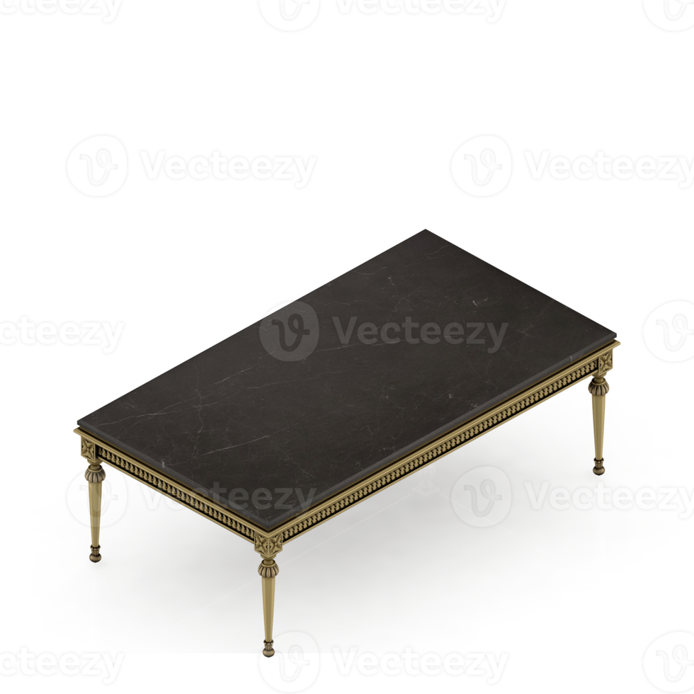 Isometric Table set Perspective 3D render png