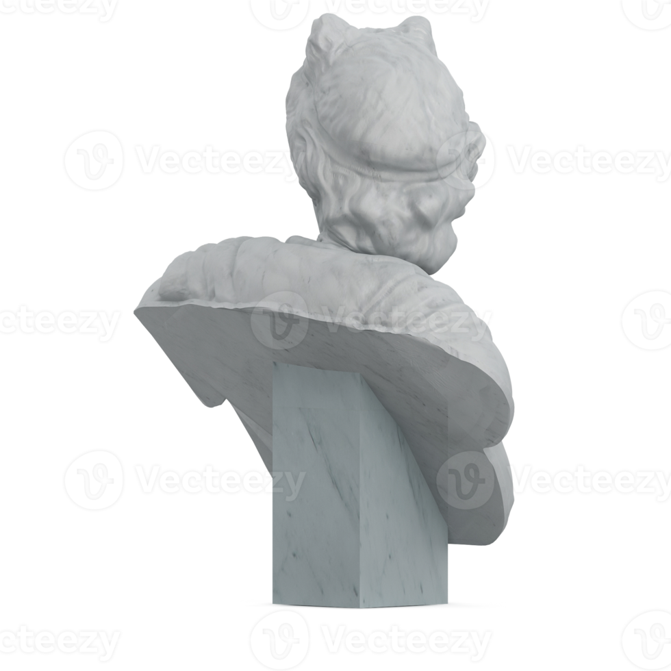 Isometric Statue 3D isolated render png