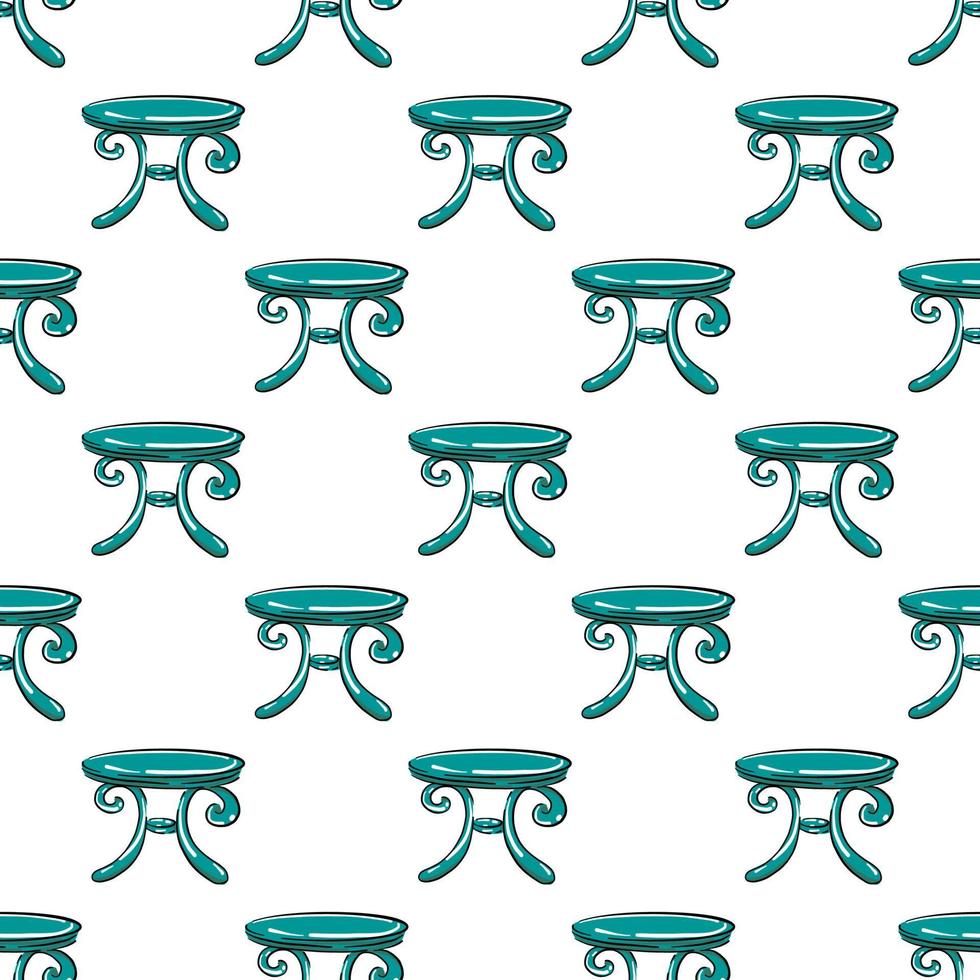 Blue table ,seamless pattern on white background. vector