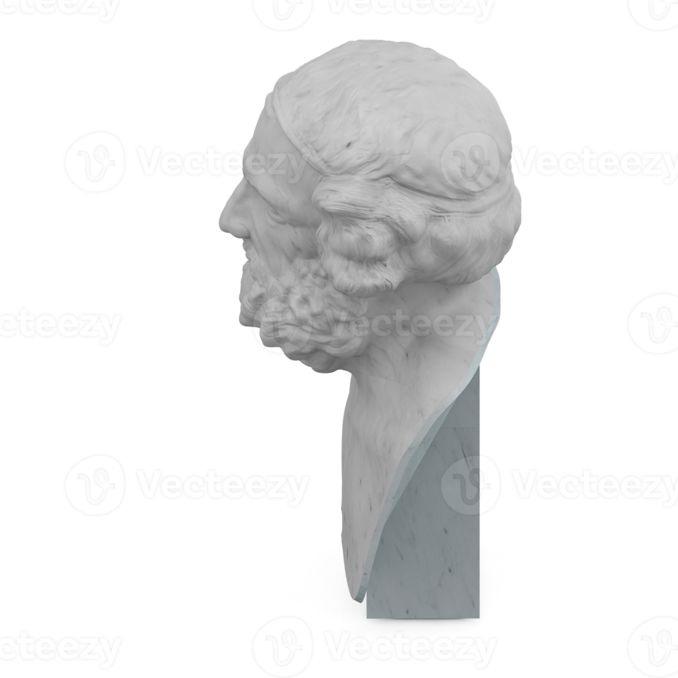 Isometric Statue 3D isolated render png