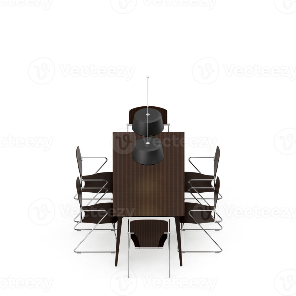 Isometric Table set Perspective 3D render png