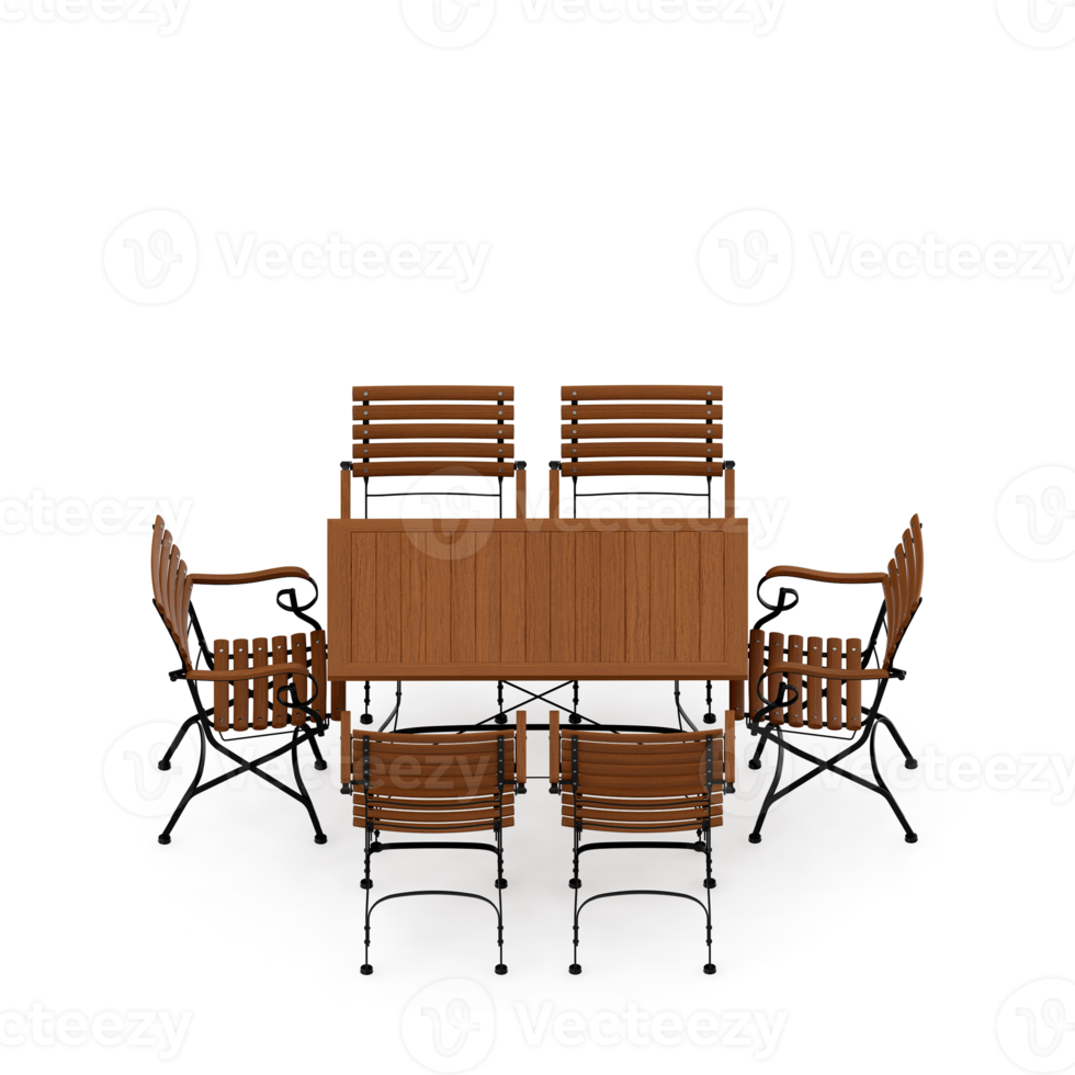 Isometric Table set Perspective 3D render png