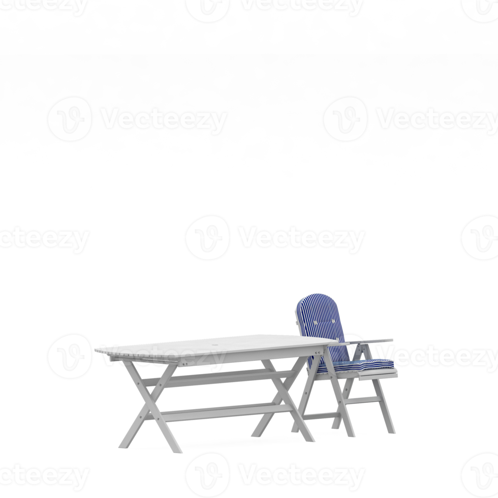 Isometric Table set front 3D render png