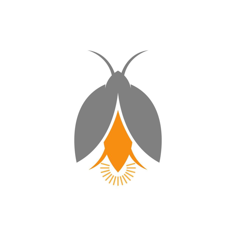 Ilustración de icono de logotipo de luciérnagas vector