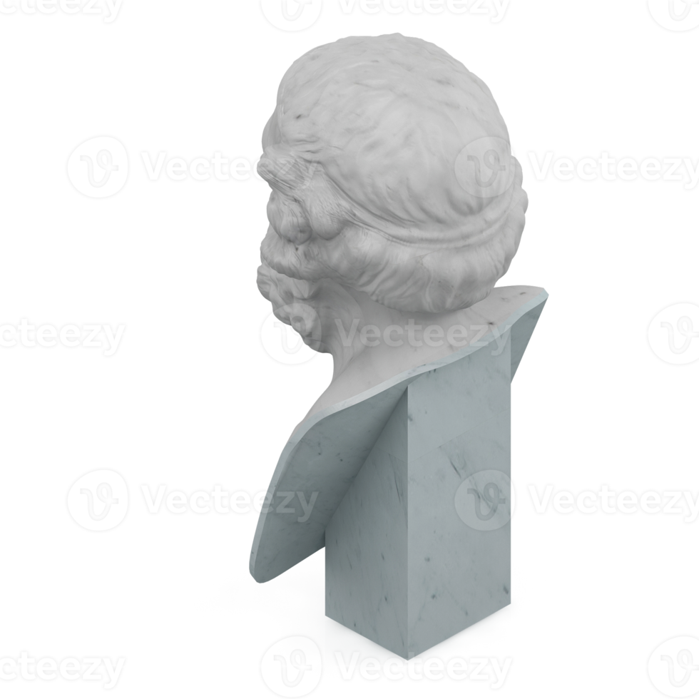 estátua isométrica 3d renderização isolada png