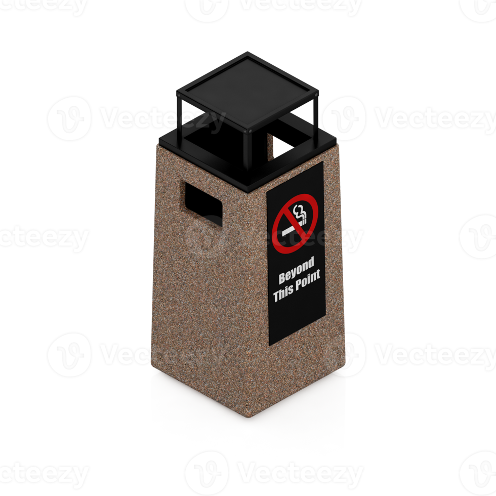 Isometric Trash Cans 3D Render png