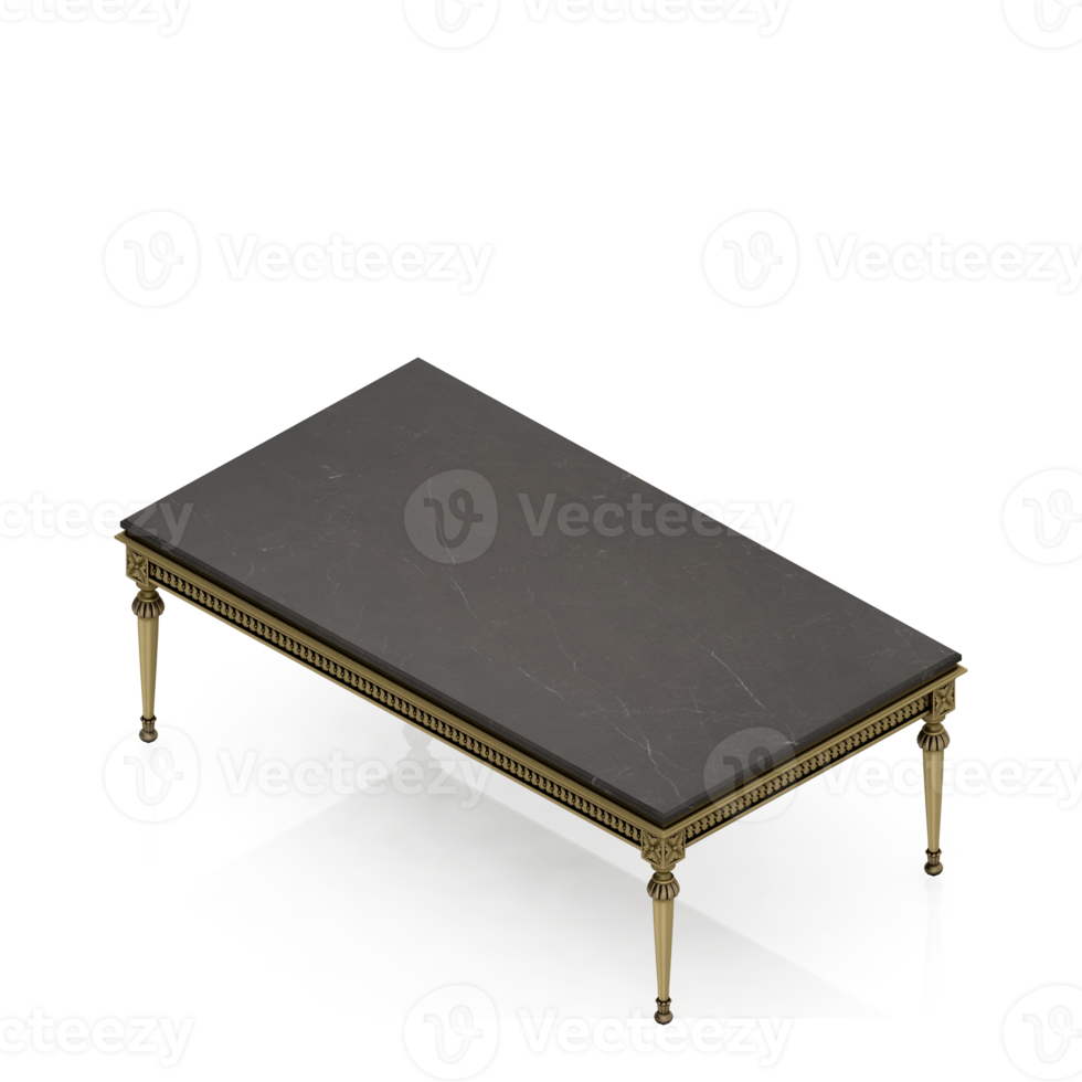 Isometric Table set Perspective 3D render png