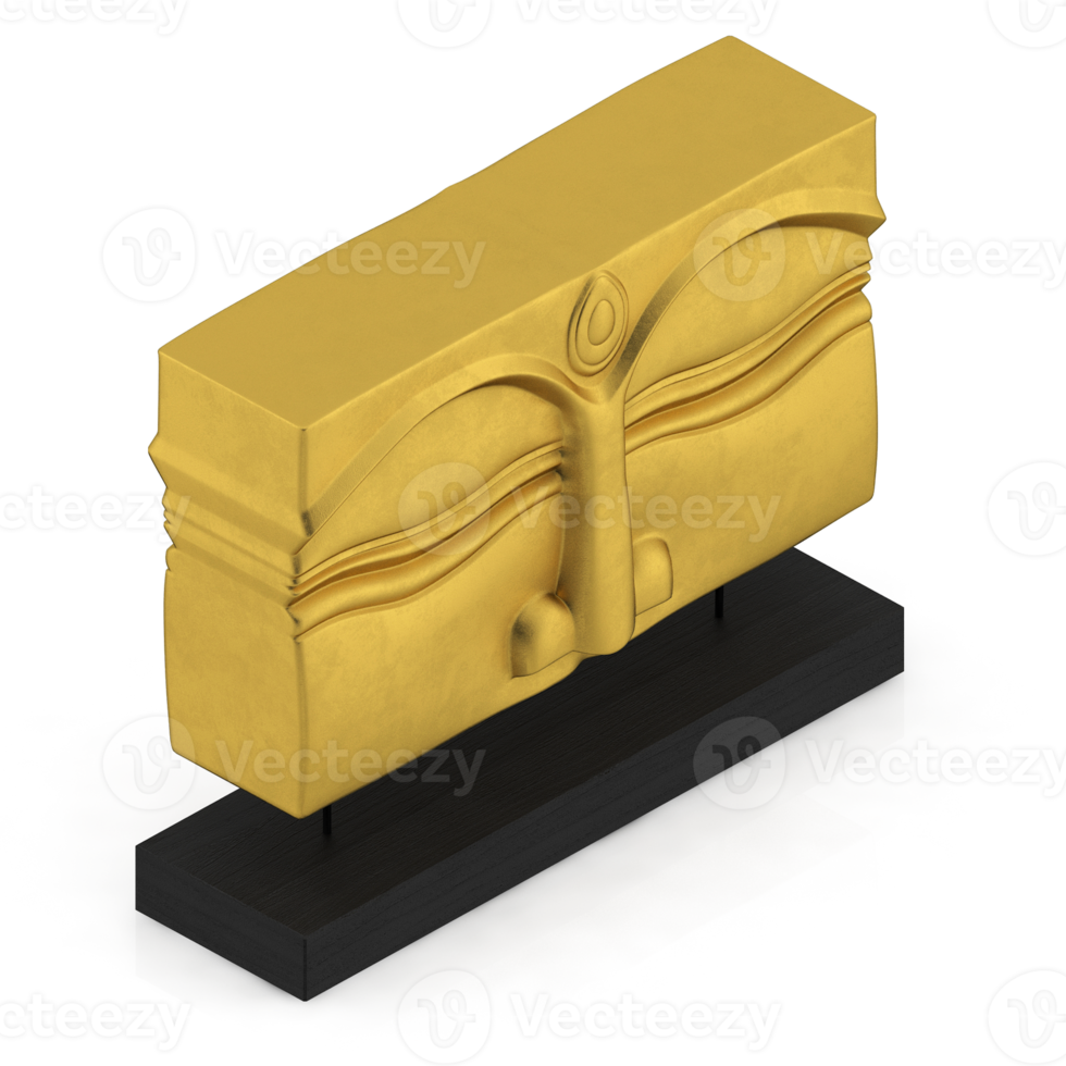 Isometric Statue 3D isolated render png