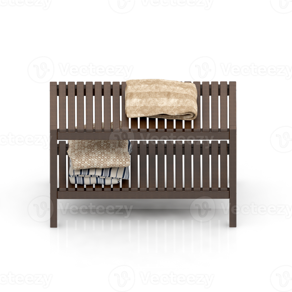Isometric towels 3D isolated render png