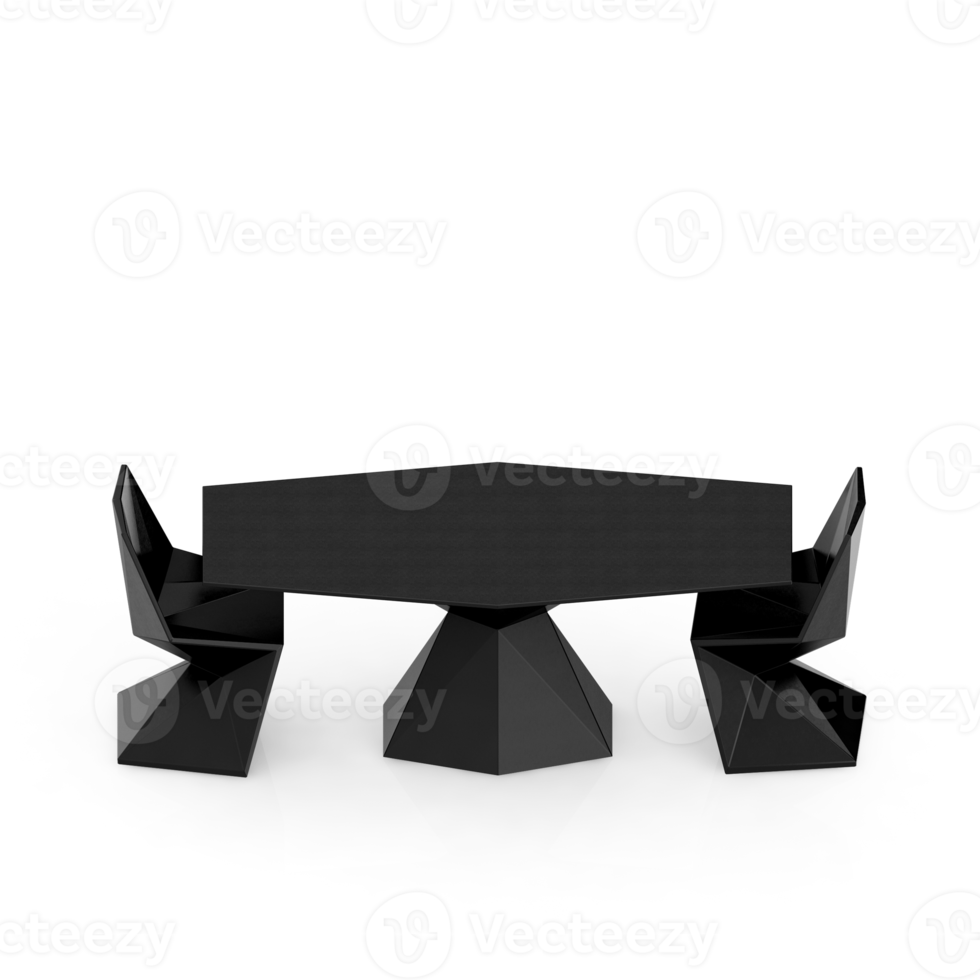 Isometric Table set Perspective 3D render png