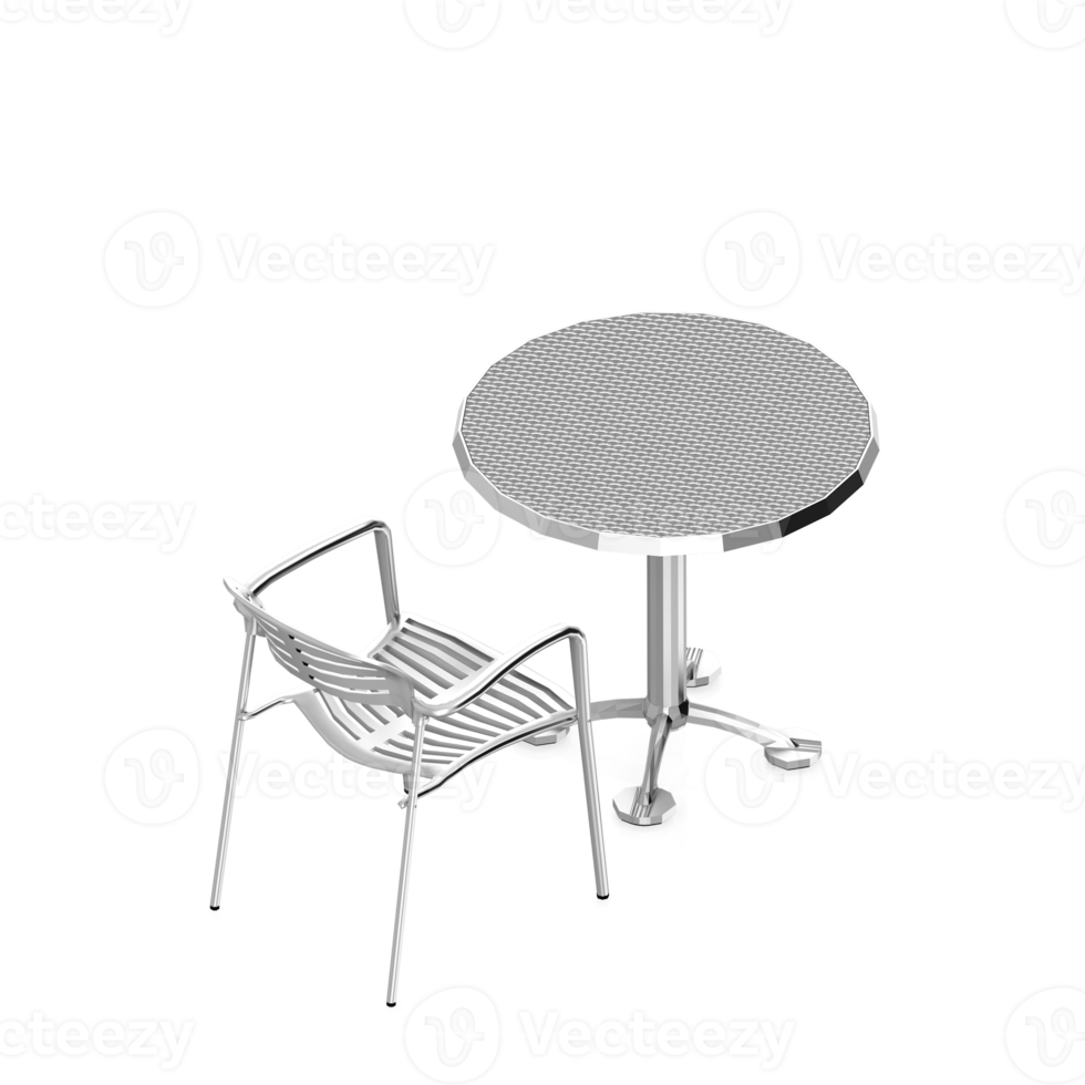 Isometric Table set Perspective 3D render png