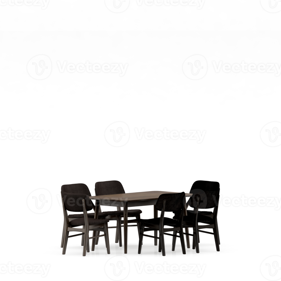 isometrische tafel reeks voorkant 3d geven png