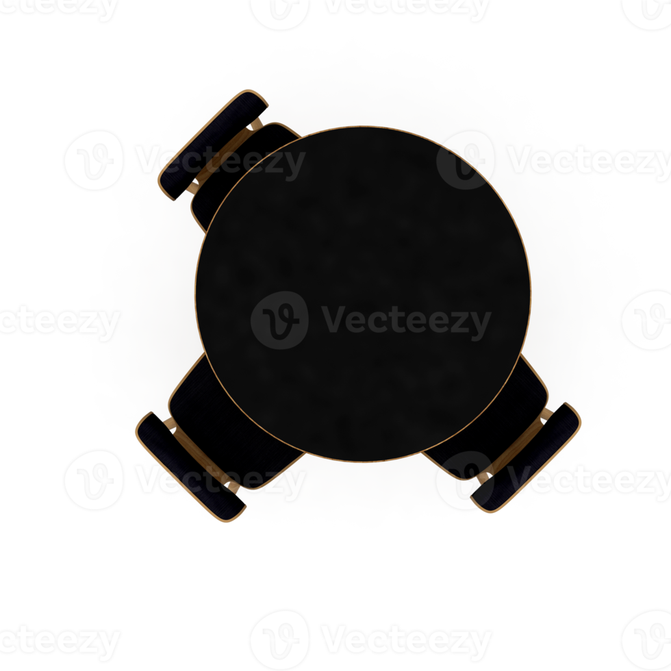 Isometric Table set Top 3D render png