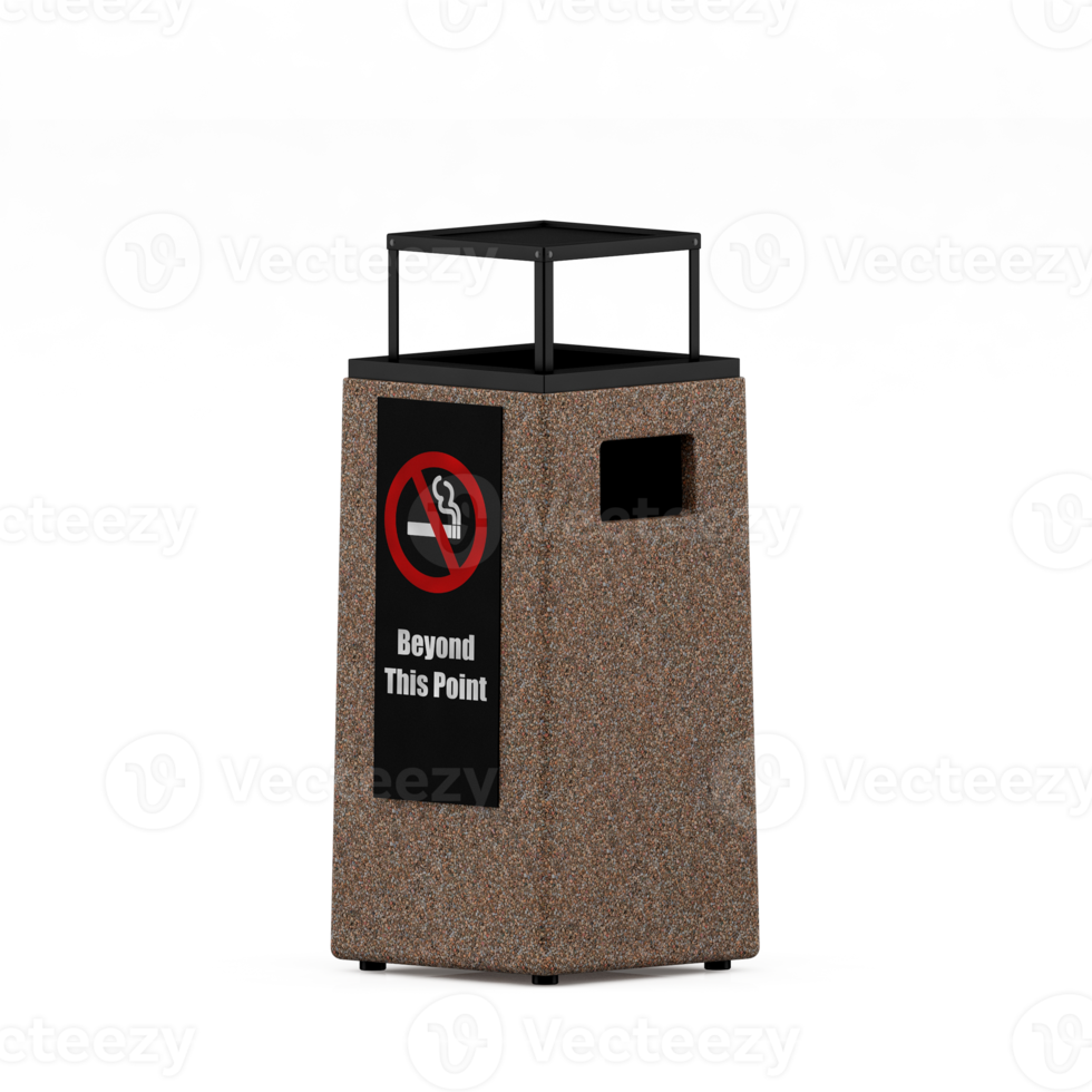Isometric Trash Cans 3D Render png
