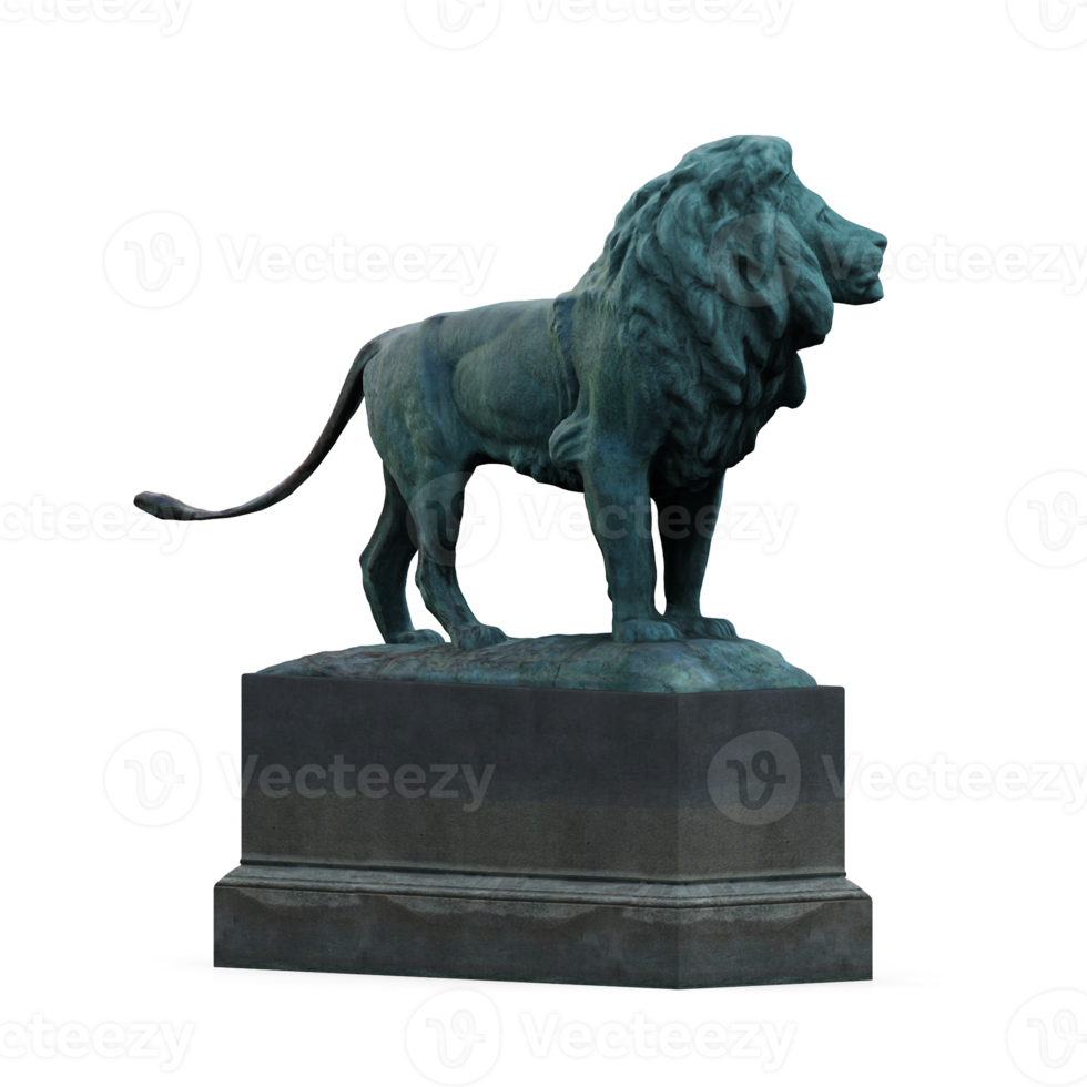 Isometric Statue 3D isolated render png