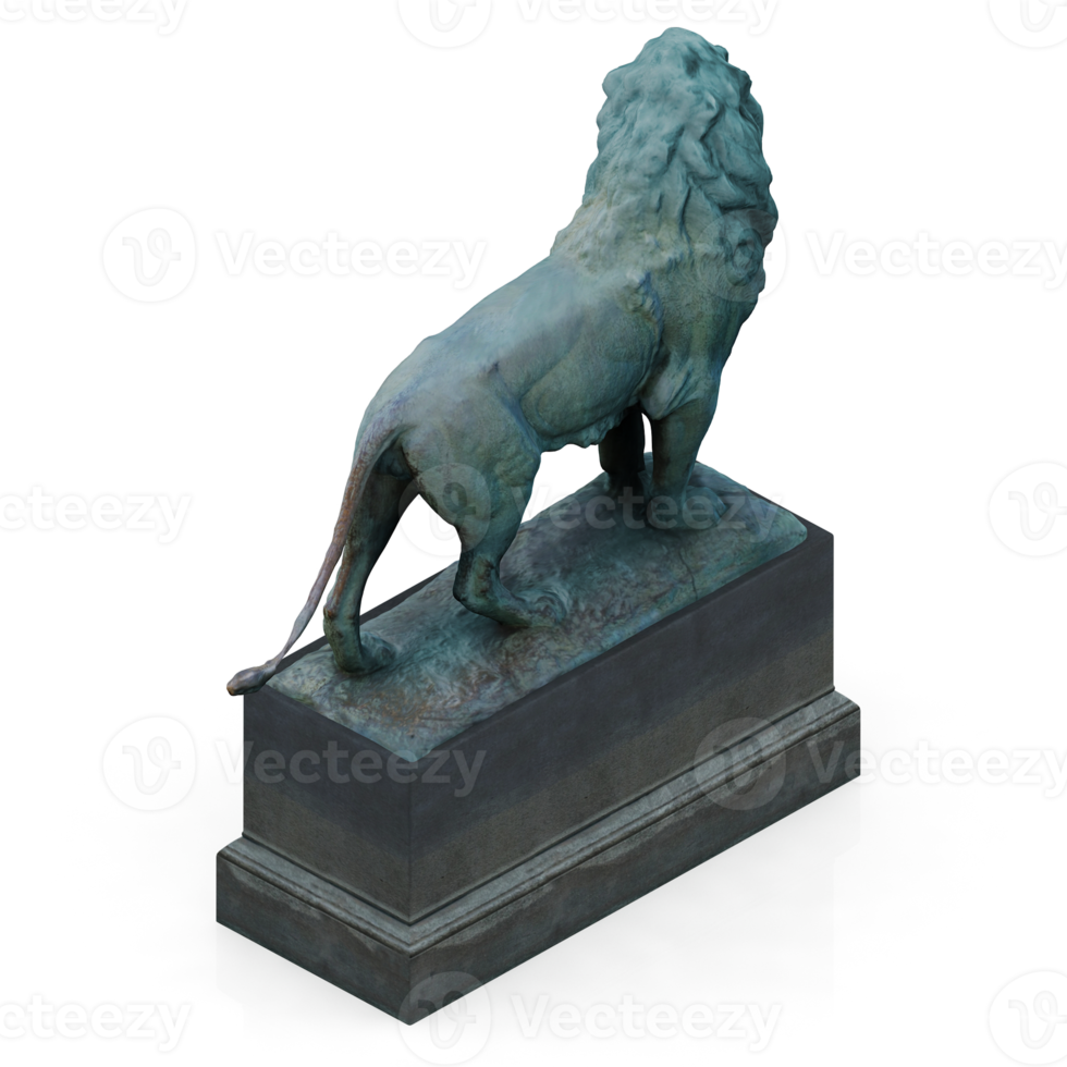 Isometric Statue 3D isolated render png