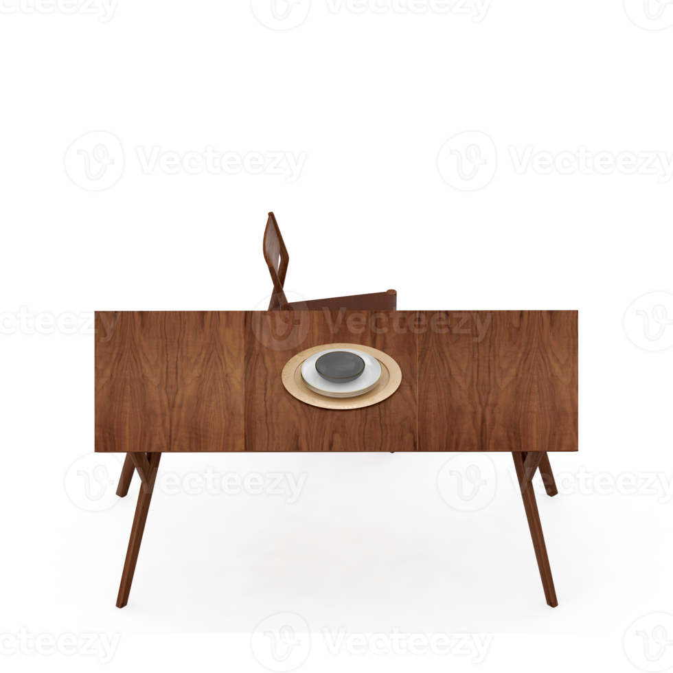 Isometric Table set Perspective 3D render png