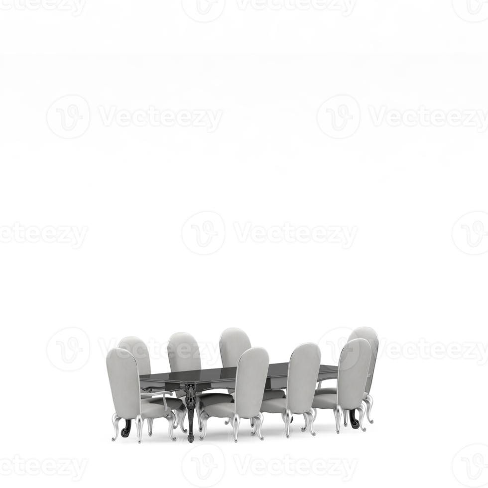 isometrische tafel reeks voorkant 3d geven png