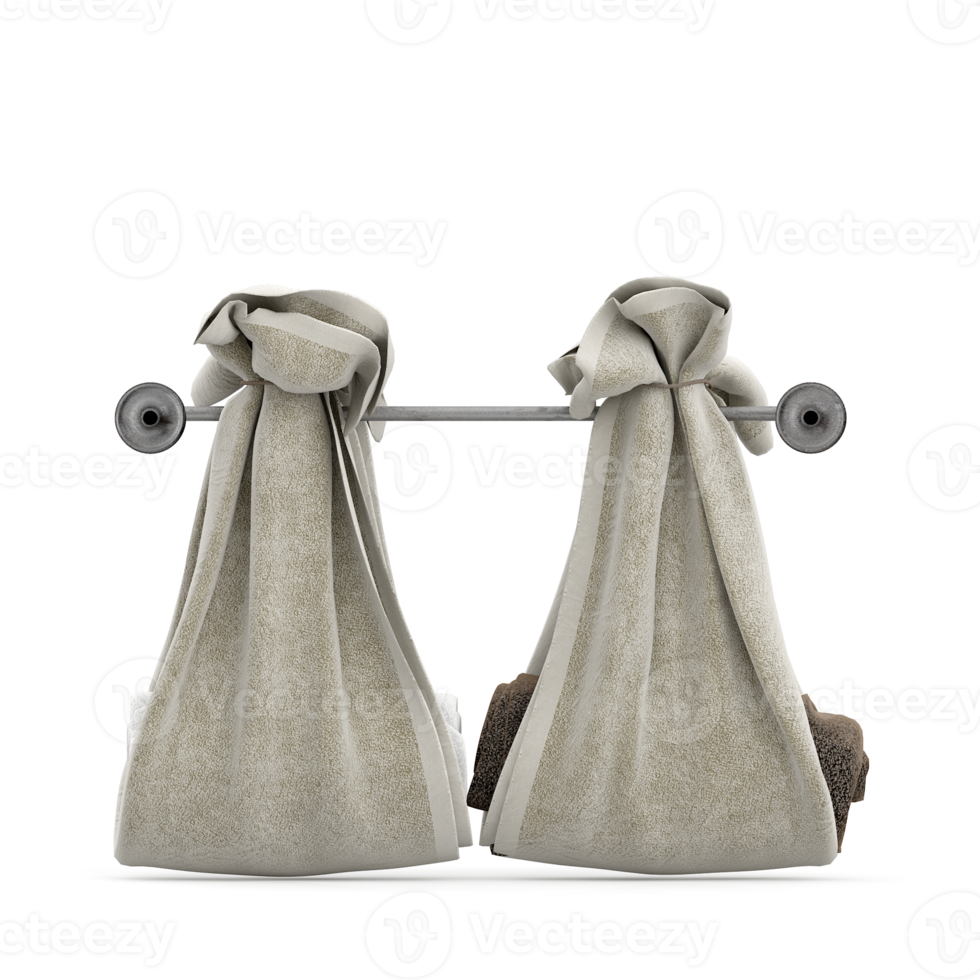 Isometric towels 3D isolated render png