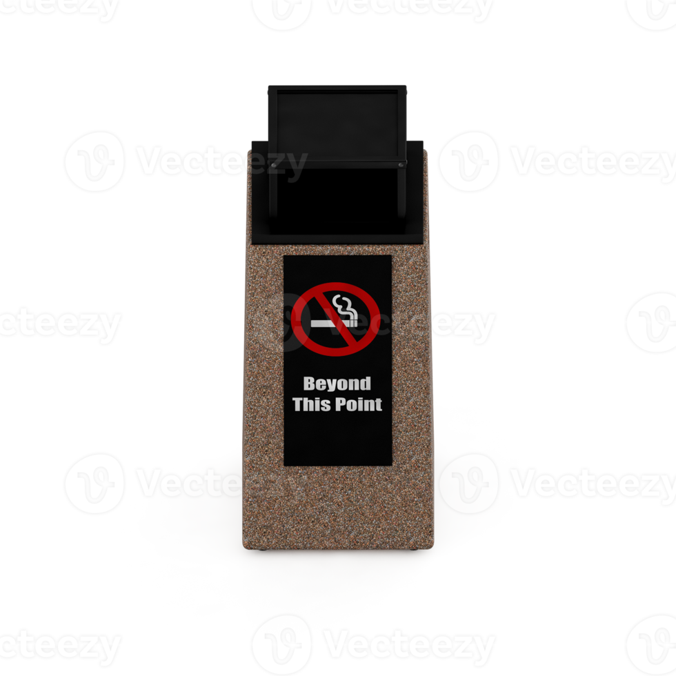 Isometric Trash Cans 3D Render png
