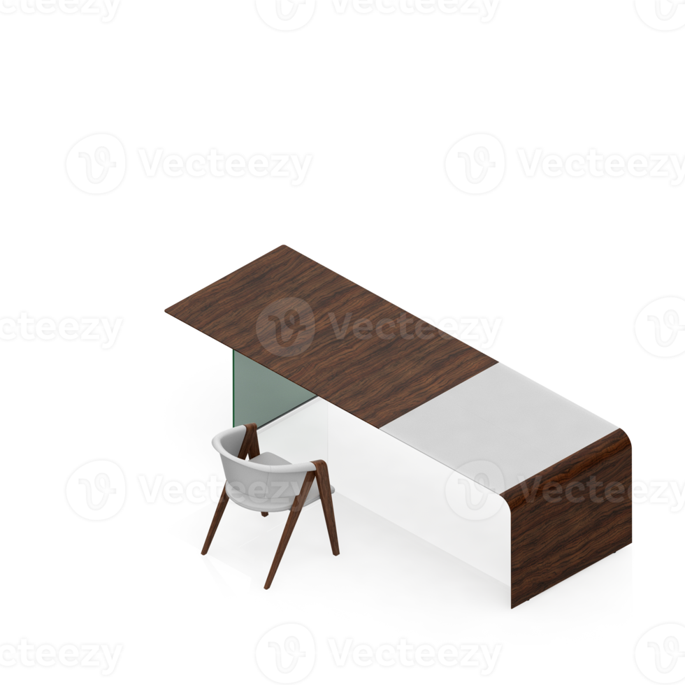 Isometric Table set Perspective 3D render png
