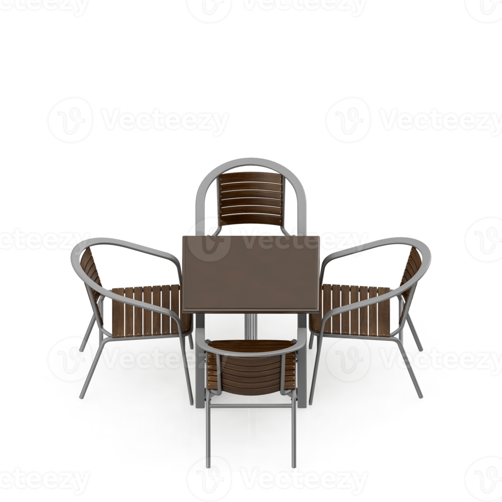 Isometric Table set Perspective 3D render png