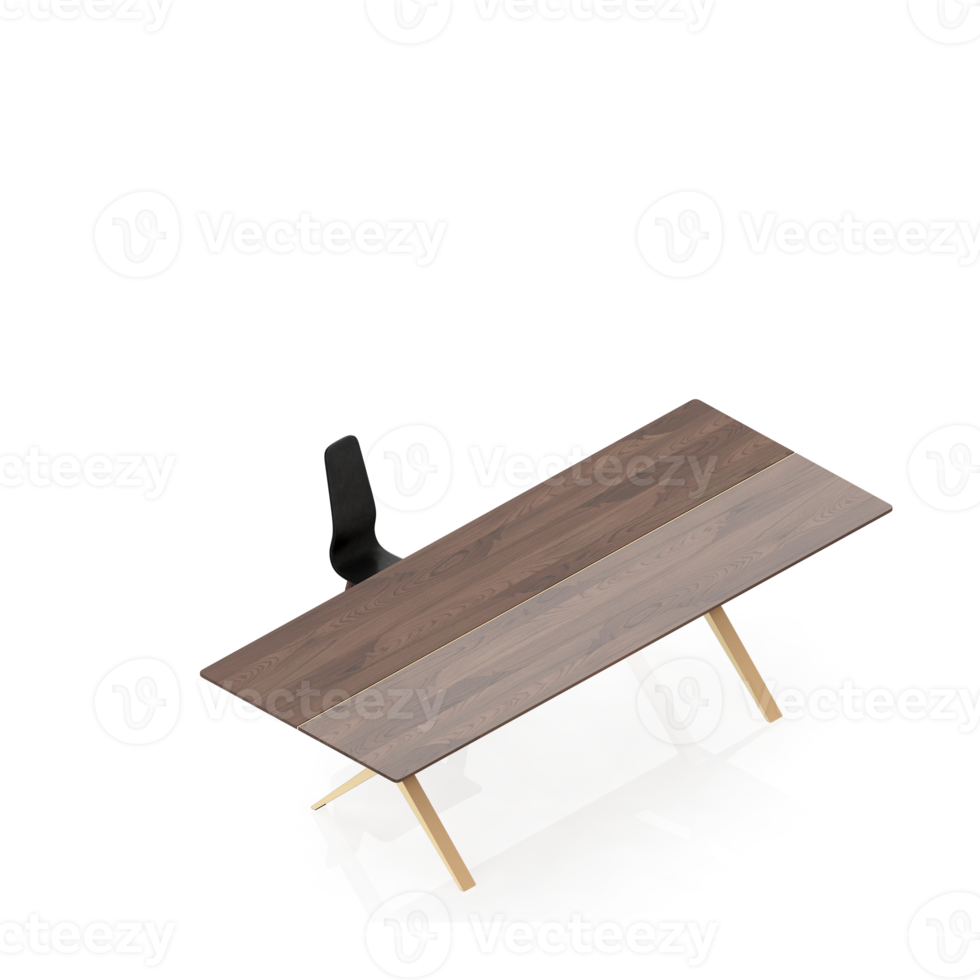 Isometric Table set Perspective 3D render png