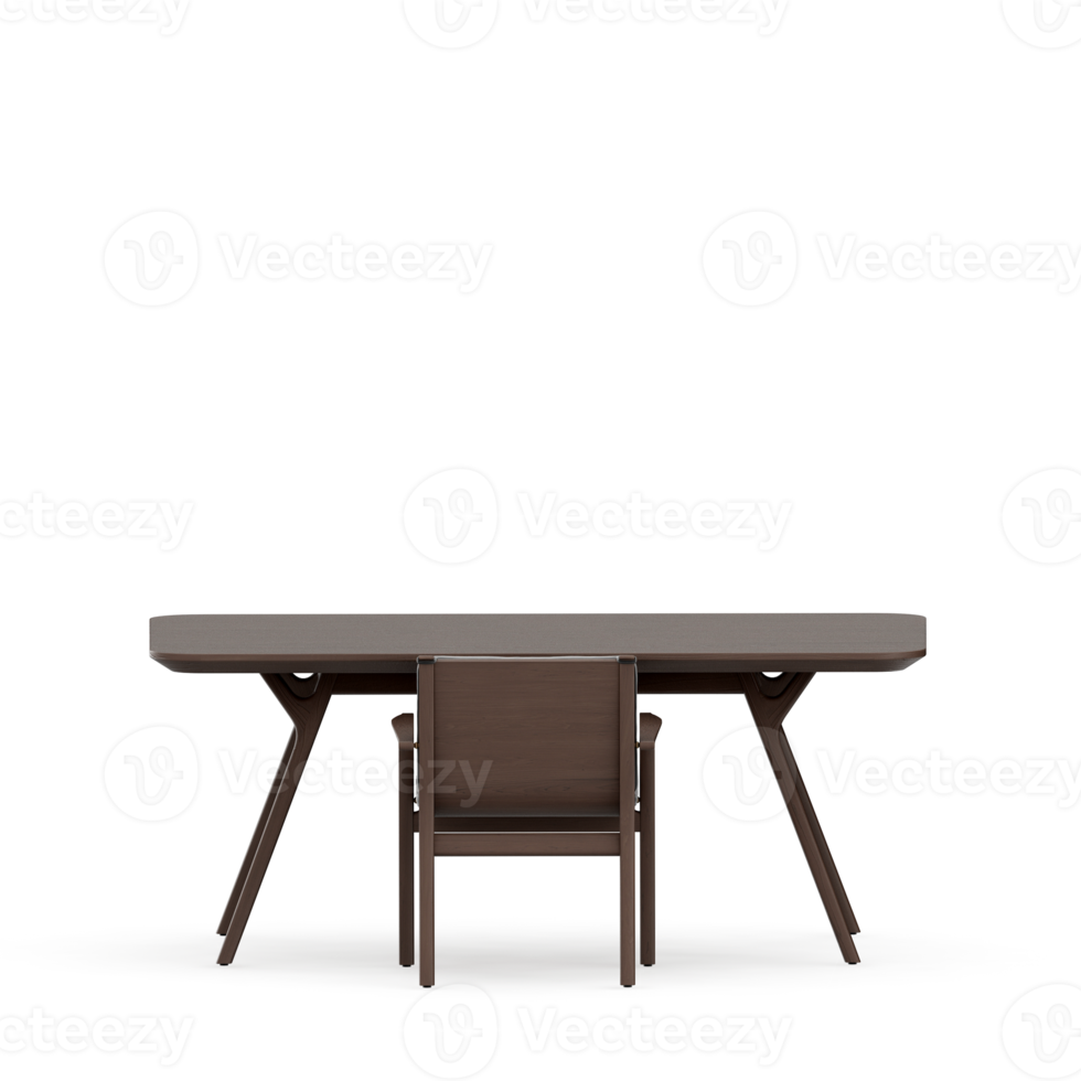 Isometric Table set front 3D render png