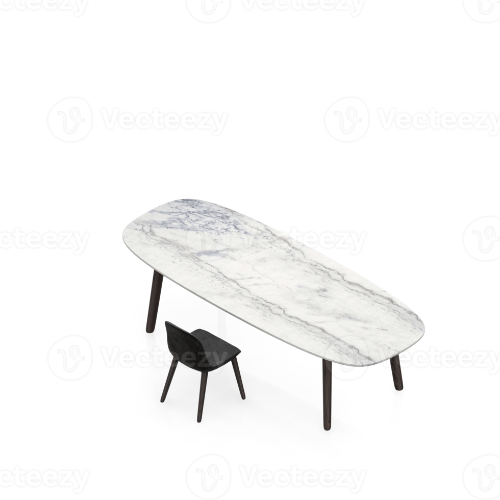 Isometric Table set Perspective 3D render png