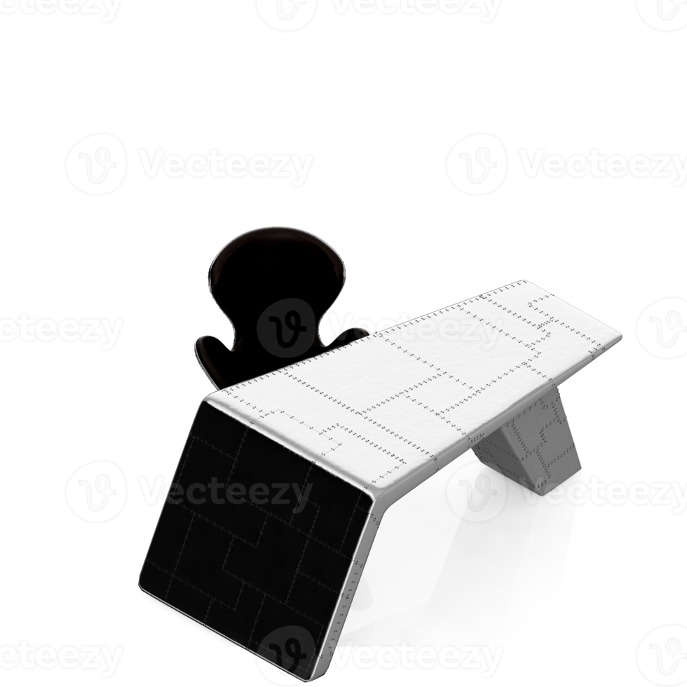 Isometric Table set Perspective 3D render png