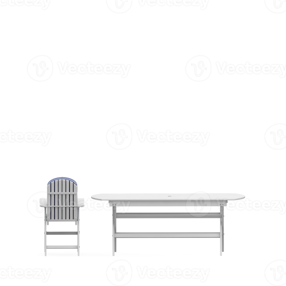 Isometric Table set front 3D render png