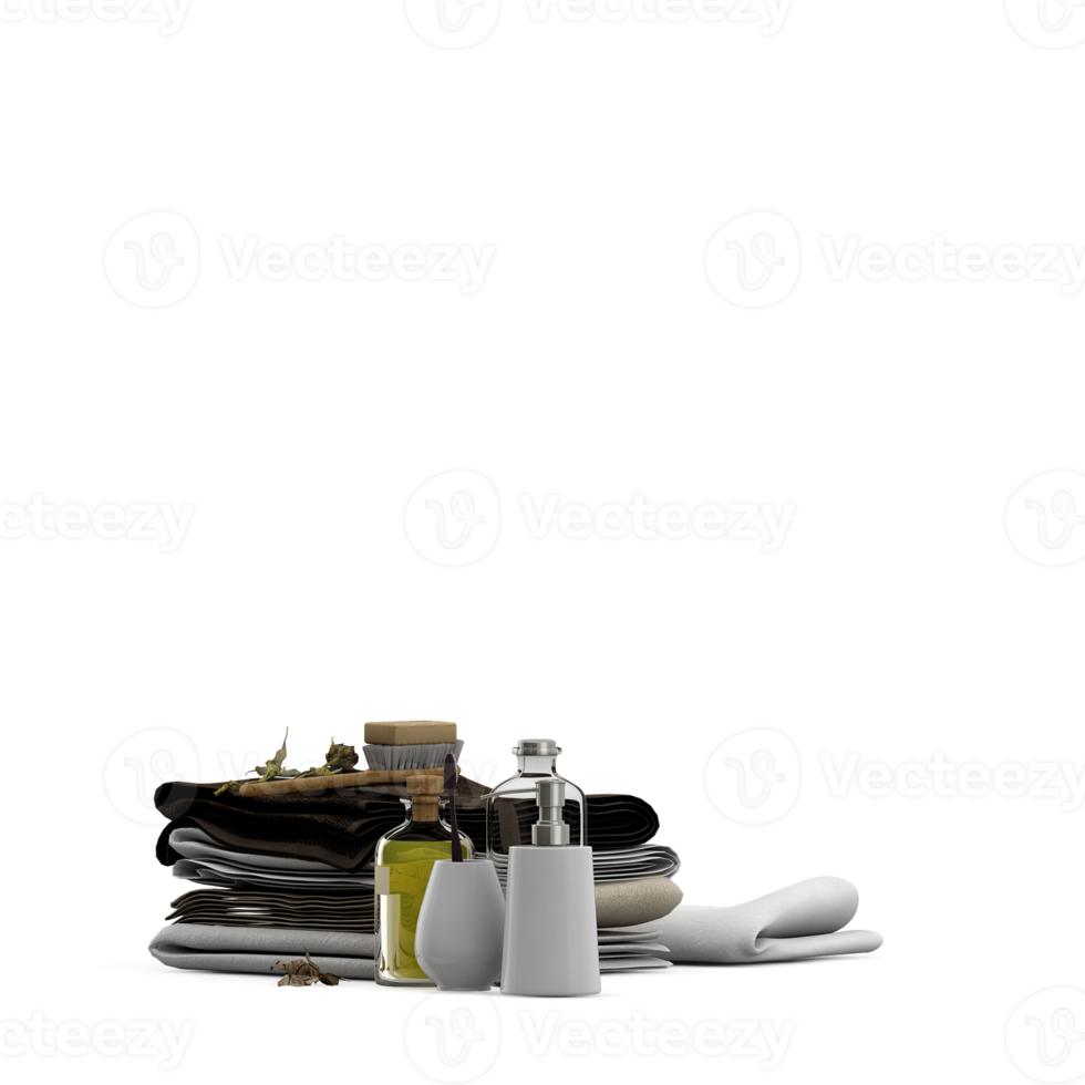 isometrische handtücher 3d isoliert rendern png