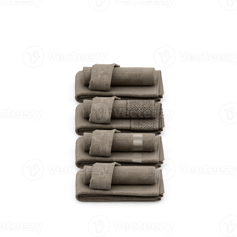 Isometric towels 3D isolated render png