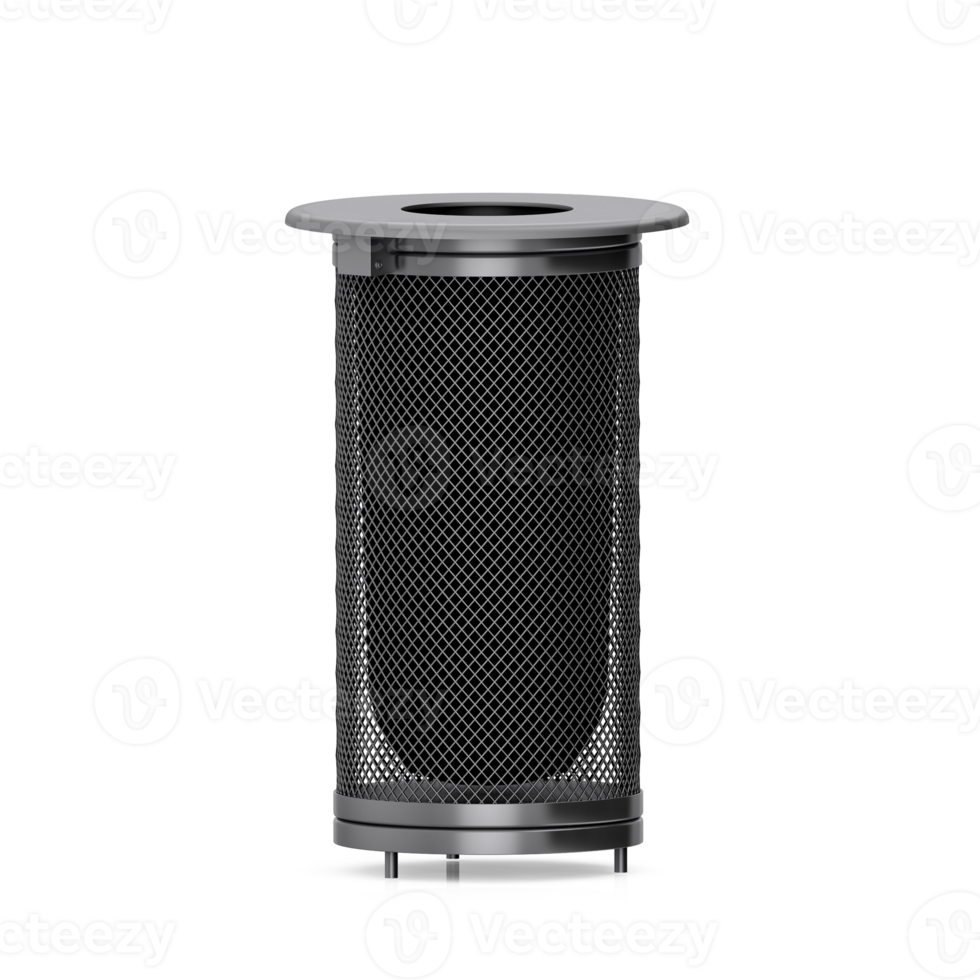 Isometric Trash Cans 3D Render png