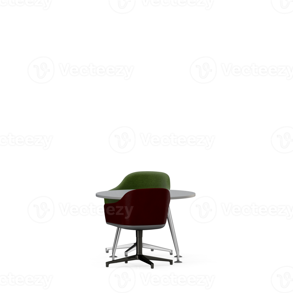 Isometric Table set front 3D render png
